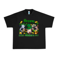 Black Happy Saint Patrick'S Day With Clover Urban Heavy Tee - BundleAndBundleShop