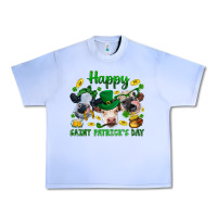 Happy Saint Patrick's Day With Clover Urban Heavy Tee | Teevron