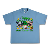 Pebble Blue Happy Saint Patrick'S Day With Clover Urban Heavy Tee - BundleAndBundleShop