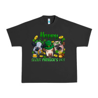 Pigment Black Happy Saint Patrick'S Day With Clover Urban Heavy Tee - BundleAndBundleShop