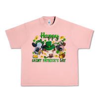 Salmon Happy Saint Patrick'S Day With Clover Urban Heavy Tee - BundleAndBundleShop
