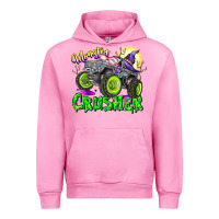Fuchsia Pink Monster Crusher Urban Hoodie - CowhideDigitalArt