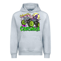 Heather Grey Monster Crusher Urban Hoodie - CowhideDigitalArt