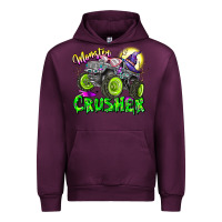 Mauve Wine Monster Crusher Urban Hoodie - CowhideDigitalArt