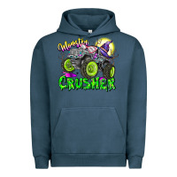 Pigment Midnight Navy Monster Crusher Urban Hoodie - CowhideDigitalArt