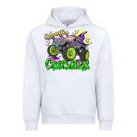 White Monster Crusher Urban Hoodie - CowhideDigitalArt