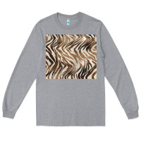 Heather Grey brown zebra Long Sleeve Tee - BarkalooDesign