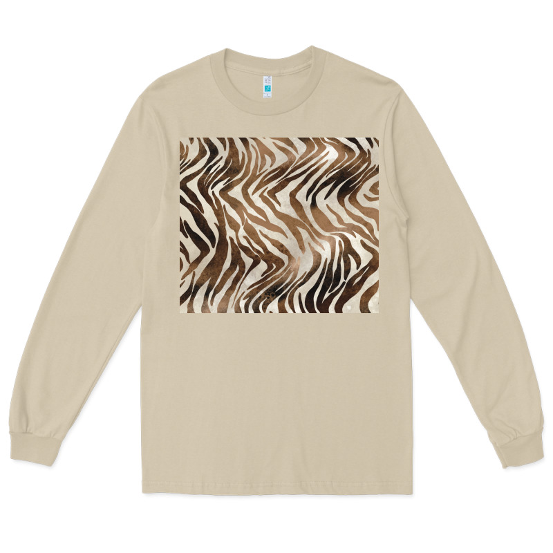 Brown Zebra Long Sleeve Tee by BarkalooDesign | Teevron