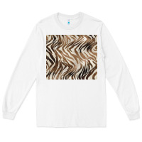 White brown zebra Long Sleeve Tee - BarkalooDesign