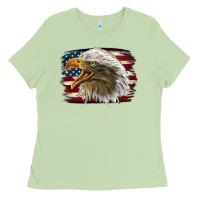 Matcha American Flag Eagle Ladies Tee - LillyAllenDesigns