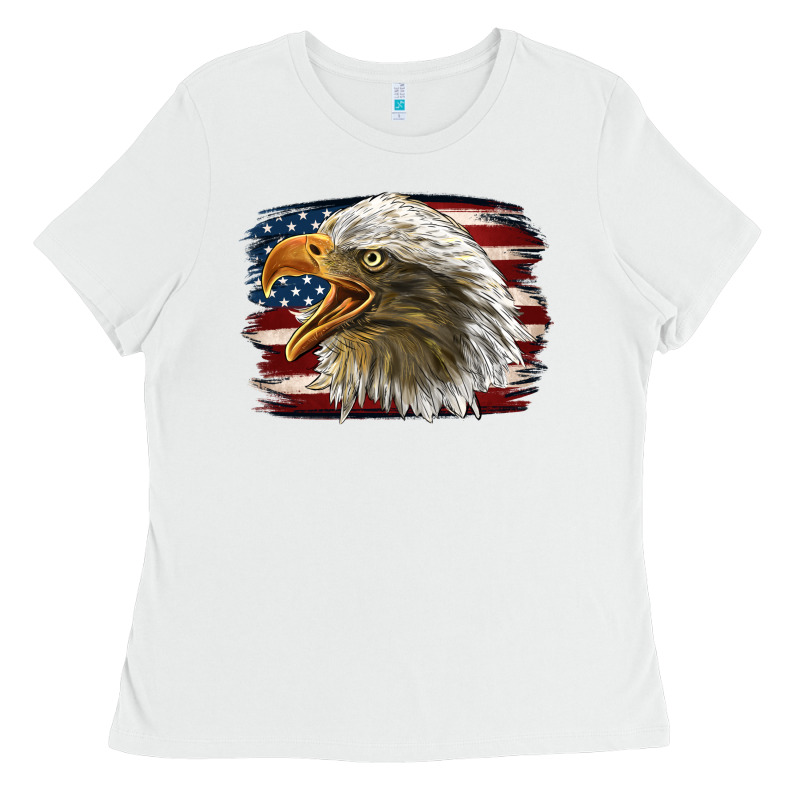 American Flag Eagle Ladies Tee by LillyAllenDesigns | Teevron
