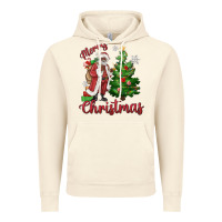 Vintage Artic Merry Christmas Black Santa Vintage Hoodie - MaliasSmallBusiness