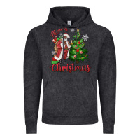 Vintage Black Merry Christmas Black Santa Vintage Hoodie - MaliasSmallBusiness