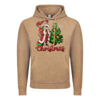 Vintage Coffee Merry Christmas Black Santa Vintage Hoodie - MaliasSmallBusiness