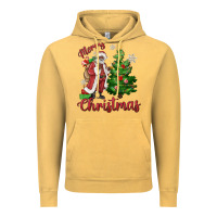 Vintage Mustard Merry Christmas Black Santa Vintage Hoodie - MaliasSmallBusiness