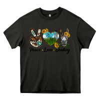 Asphalt Peace Love Donkey Head Heavy Core Tee - LillyAllenDesigns