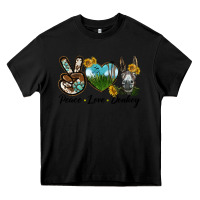Black Peace Love Donkey Head Heavy Core Tee - LillyAllenDesigns