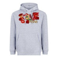 Heather Grey Love more Valentine's Day Heavyweight Hoodie - FaDigitalArtStudio