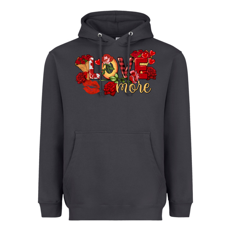 Love More Valentine's Day Heavyweight Hoodie by FaDigitalArtStudio | Teevron
