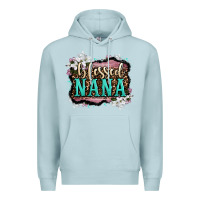 Blue Mist blessed nana Premium Hoodie - OliviaCreatesArt
