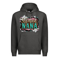 Charcoal Heather blessed nana Premium Hoodie - OliviaCreatesArt