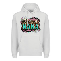 Dove Grey blessed nana Premium Hoodie - OliviaCreatesArt
