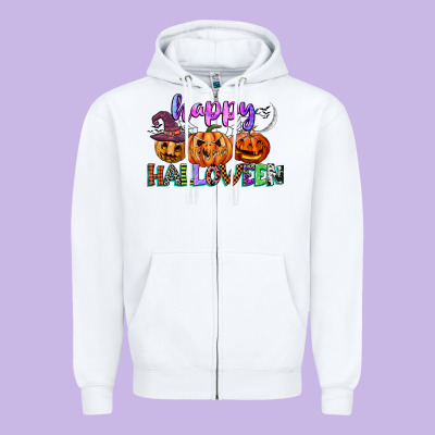 Happy Halloween Zipper Hoodie Designed By Cowgirlartshop