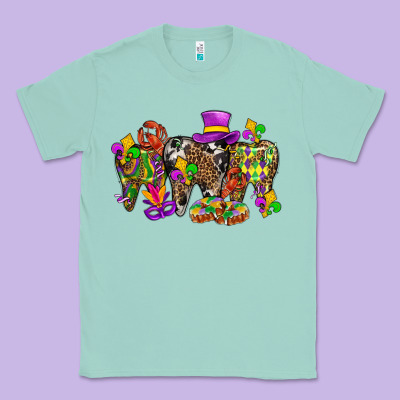 Mardi Gras Dental Classic Tee Designed By Bundleandbundleshop