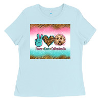Baby Blue peace love labradoodle Ladies Tee - Jasminsmagicworld