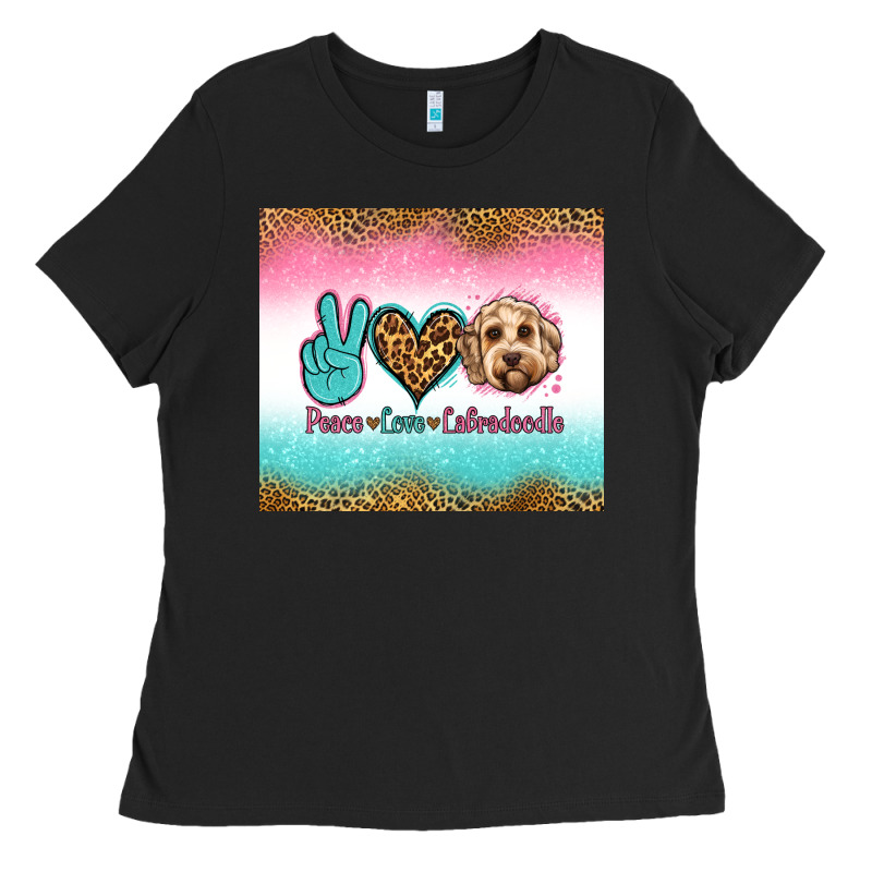 Peace Love Labradoodle Ladies Tee by Jasminsmagicworld | Teevron