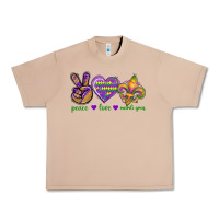Burro Peace Love Mardi Gras Urban Heavy Tee - BundleAndBundleShop