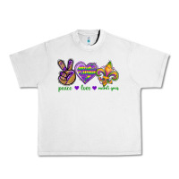 Lunar Rock Peace Love Mardi Gras Urban Heavy Tee - BundleAndBundleShop