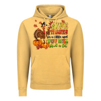 Vintage Mustard give thanks for a little and you will find a lot Vintage Hoodie - MaliasSmallBusiness