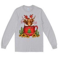 Moon Dust hot coco christmas highland cow Long Sleeve Tee - Jasminsmagicworld