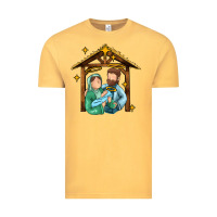 Vintage Mustard jesus newborn oh holy night Vintage Tee - MaliasSmallBusiness