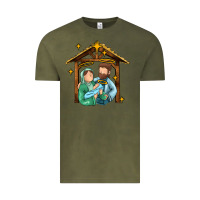Vintage Olive jesus newborn oh holy night Vintage Tee - MaliasSmallBusiness