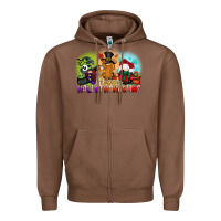 Chestnut happy hallothanksmas gnomes Zipper Hoodie - CowGirlArtShop