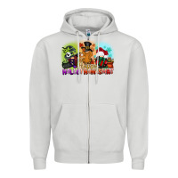 Dove Grey happy hallothanksmas gnomes Zipper Hoodie - CowGirlArtShop