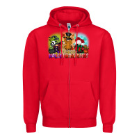 Red happy hallothanksmas gnomes Zipper Hoodie - CowGirlArtShop