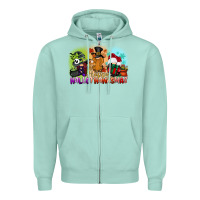 Seafoam happy hallothanksmas gnomes Zipper Hoodie - CowGirlArtShop