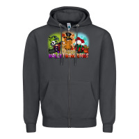 Smoke happy hallothanksmas gnomes Zipper Hoodie - CowGirlArtShop