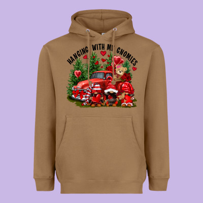 Valentine's Day Hanging With My Gnomies Heavyweight Hoodie Designed By Fadigitalartstudio
