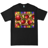 Black Teacher Crayons And Apples Premium Tee - LillyAllenDesigns
