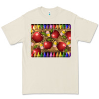 Bone Teacher Crayons And Apples Premium Tee - LillyAllenDesigns