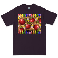 Plum Teacher Crayons And Apples Premium Tee - LillyAllenDesigns