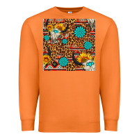 Carrot western aztec bull skull seamless pattern Premium Sweatshirt - FaDigitalArtStudio
