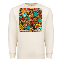 Sandshell western aztec bull skull seamless pattern Premium Sweatshirt - FaDigitalArtStudio