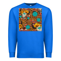 True Royal western aztec bull skull seamless pattern Premium Sweatshirt - FaDigitalArtStudio