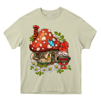 Mossy welcome gnome ladybug Heavy Core Tee - BarkalooDesign