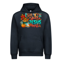 Navy Pumpkin pie Jesus Christ Urban Hoodie - CowhideDigitalArt